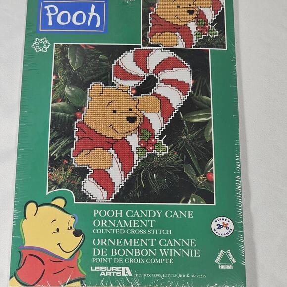 Janlynn Other - Janlynn #1133-34 Winnie the Pooh Candy Cane Ornament Cross Stitch New Sealed